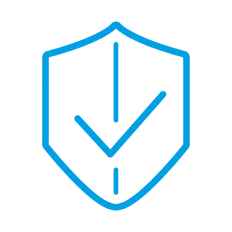 Garantier icon, skjold med et checkmerke