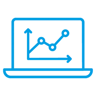 Data med grafer på til markedsførings icon